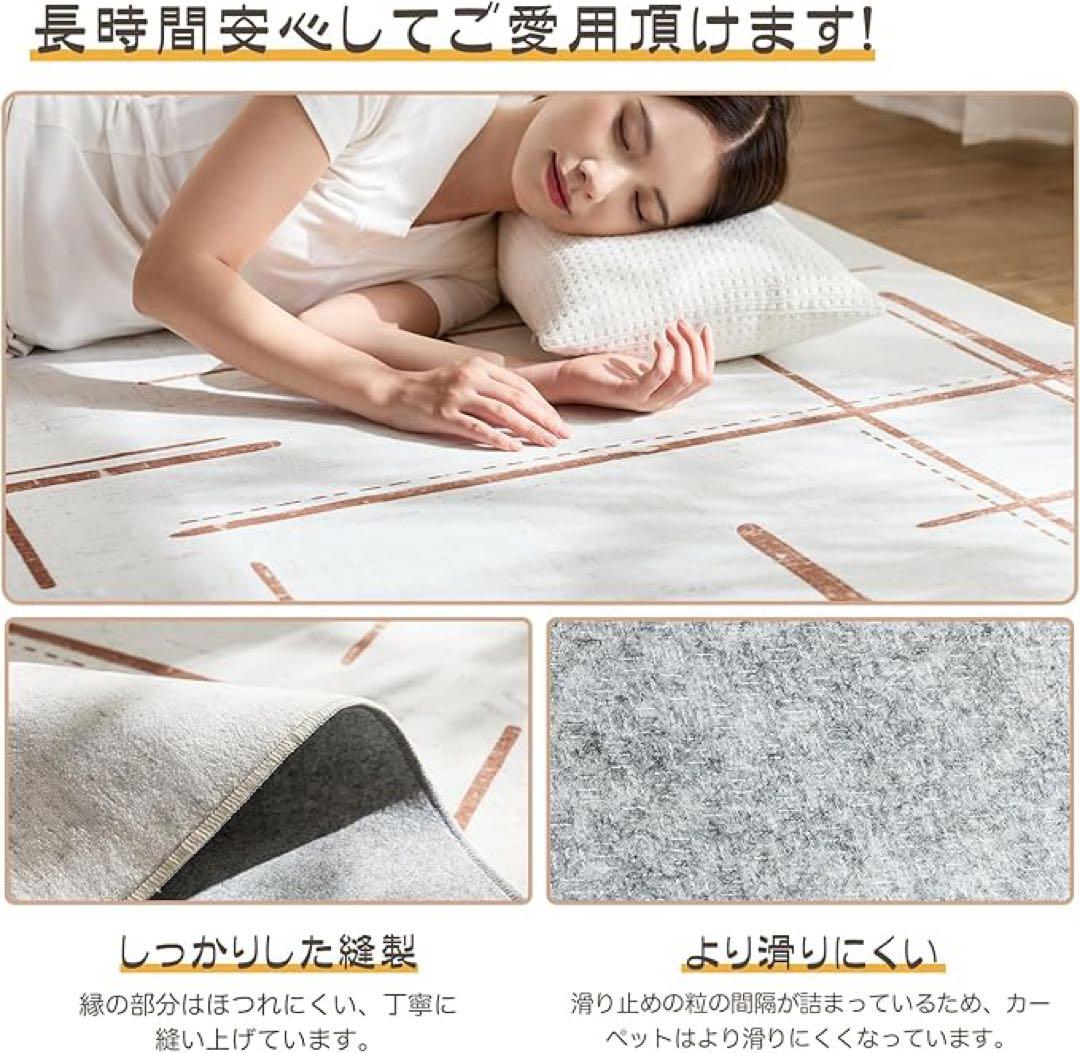 極細カシミヤ カーペット ラグ マット 洗える 200x250cm 約3畳