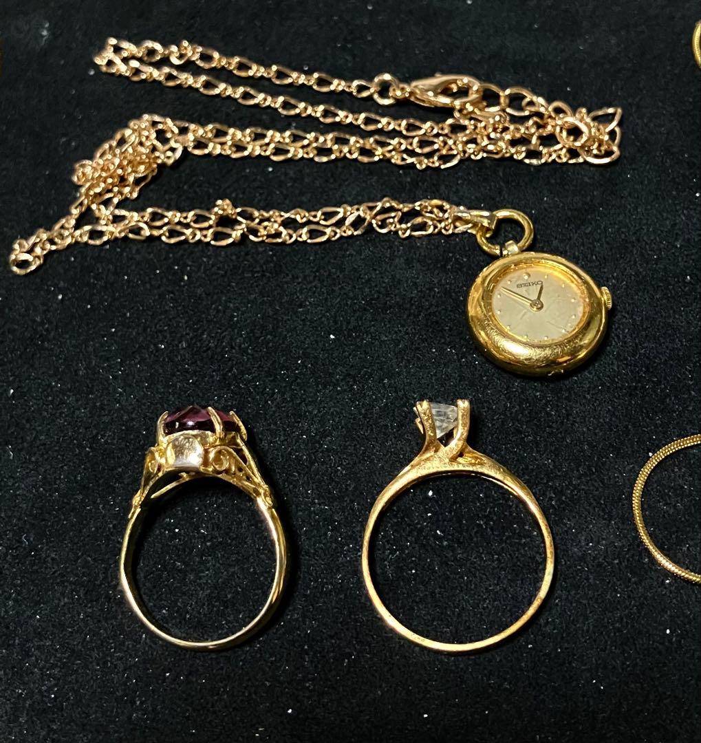 【終了します】ペンダント トップ 純金K24 18k アクセサリーセット