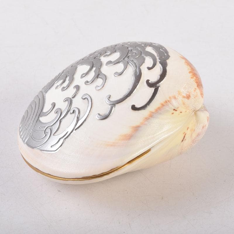 ジンジャー 　高橋正良作　浮彫　波月蒔絵　蛤香合　共箱　C　8518