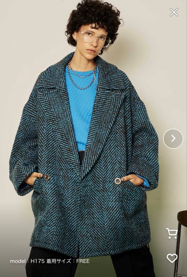 ビッグヘリンボーンミドルコート 【MAISONSPECIAL/メゾンスペシャル】