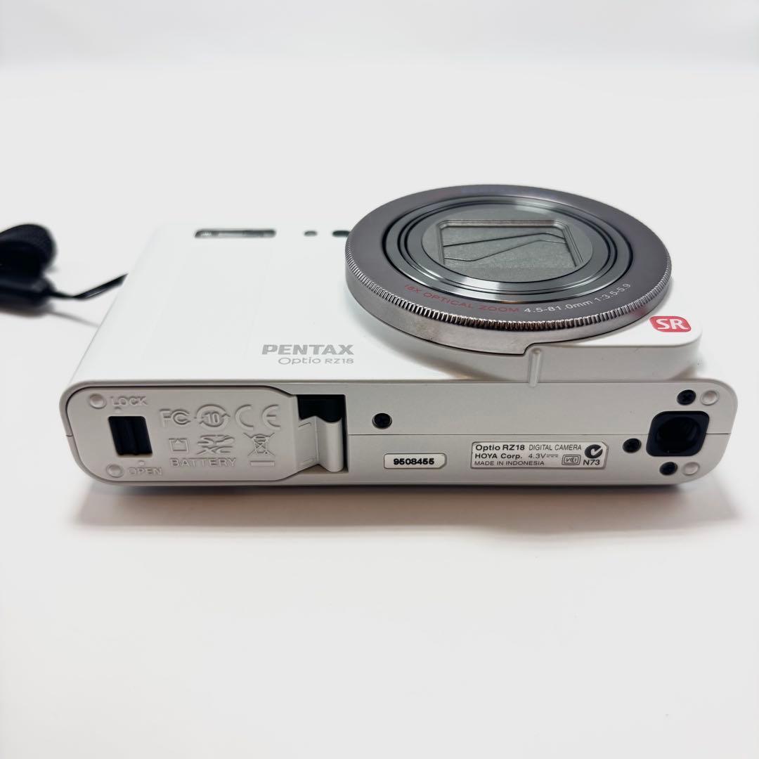 【週末限定値下げ】【美品】PENTAX Optio RZ18 パールホワイト