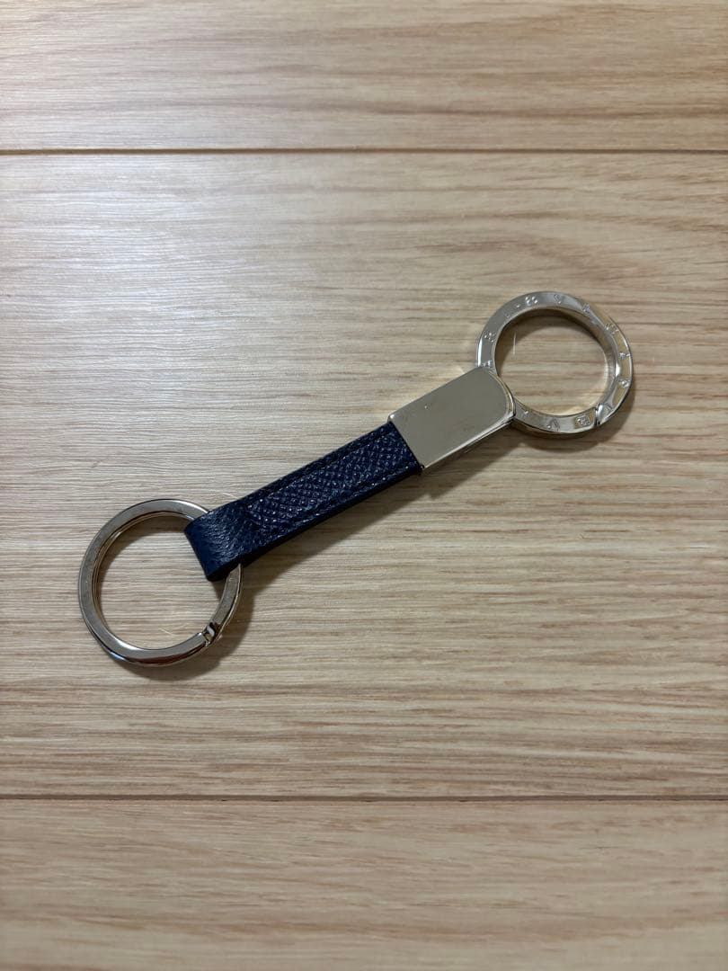 BVLGARI キーホルダー　ネイビー