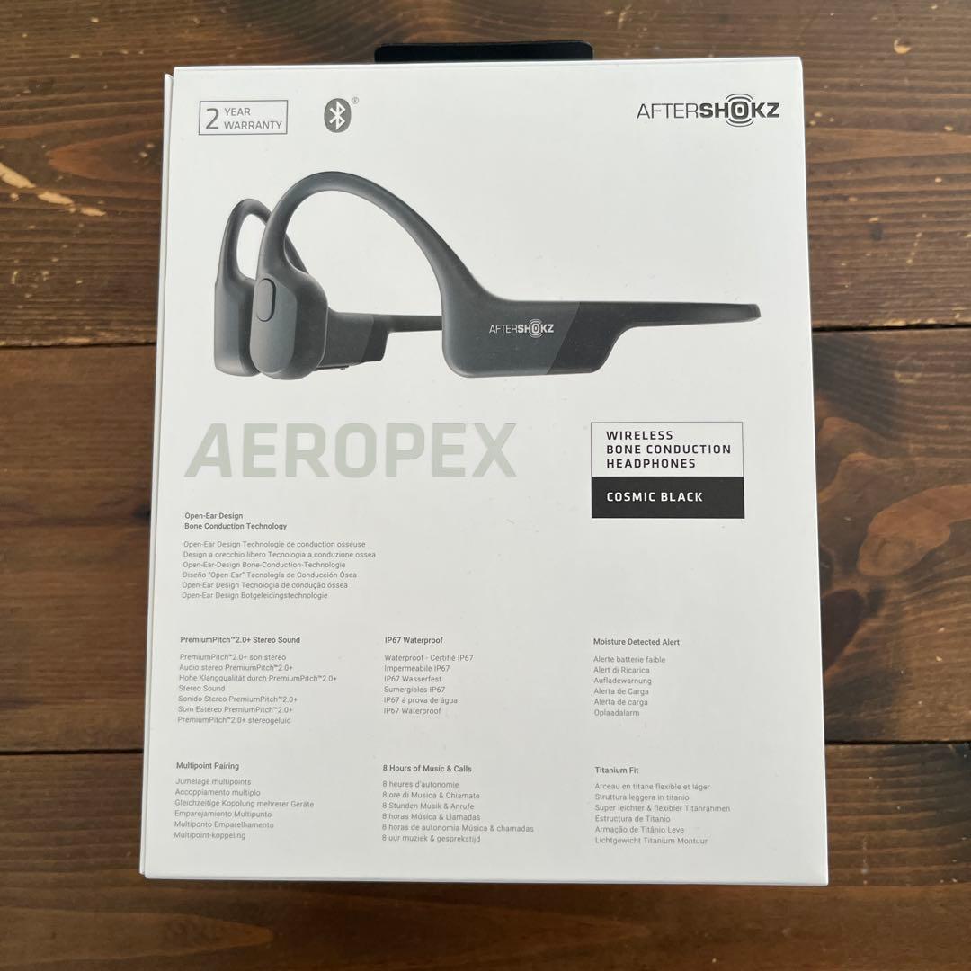 Shockz AEROPEX Cosmic Black AS800骨伝導イヤホン
