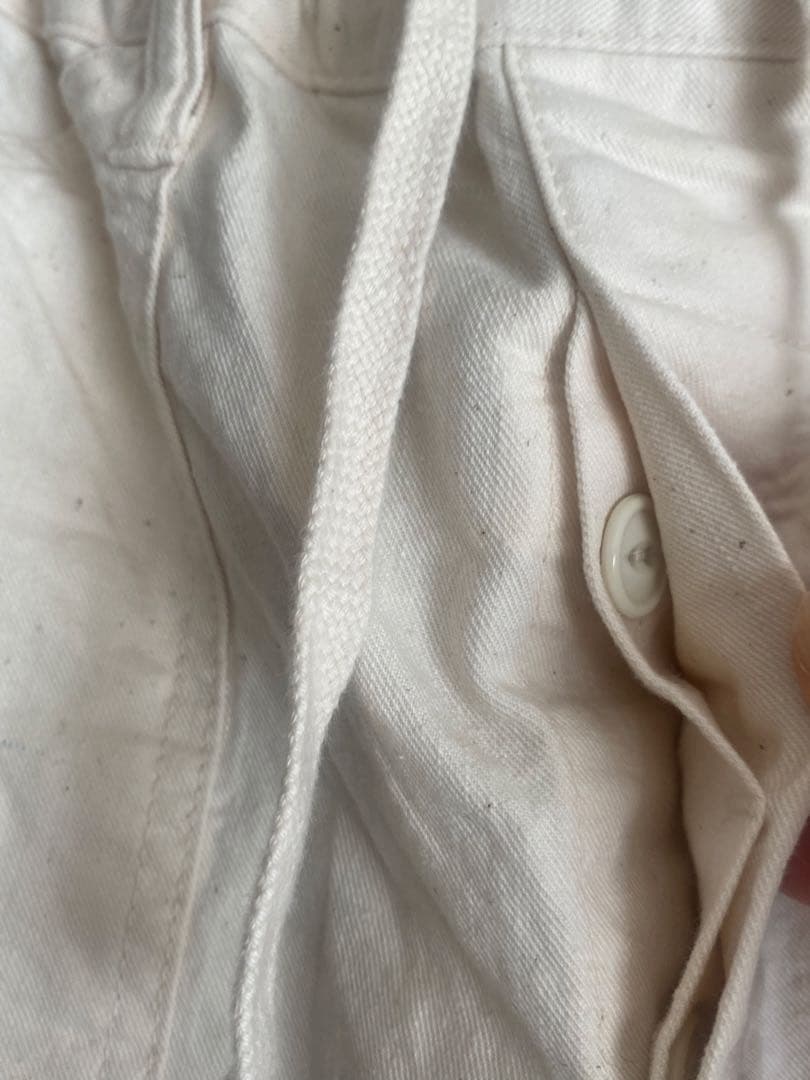 【新品未使用】OMNIGOD ネップツイルイージーパンツ生成り　サイズ2