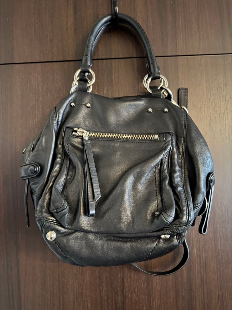 マークバイマークジェイコブス黒 レザー ショルダーバッグ