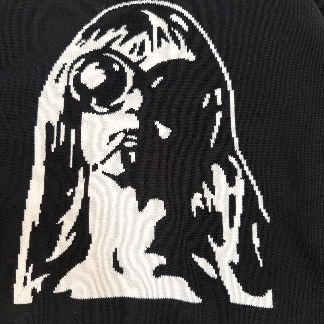 美品XL/人気完売●ヒステリックグラマー メガネ ヒスガール 綿ニット