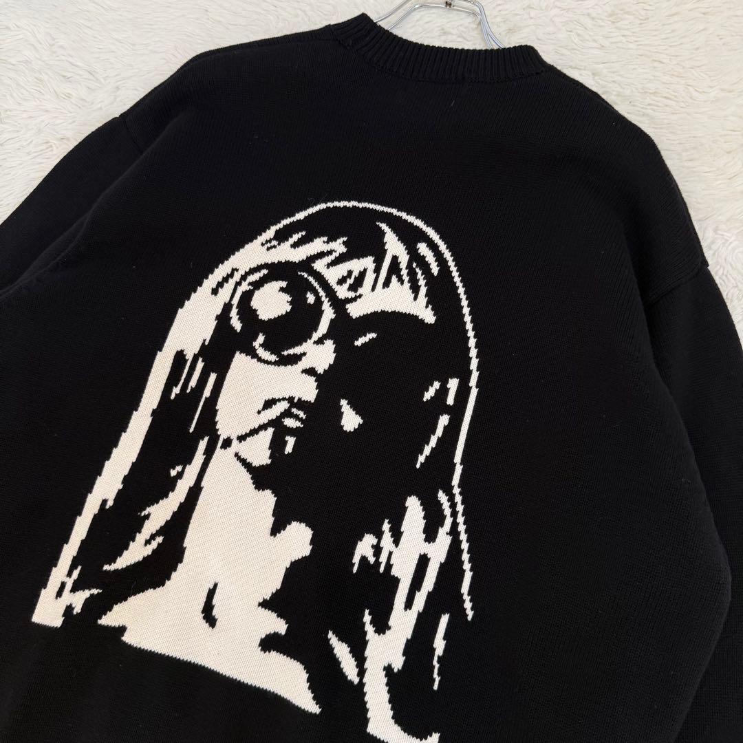 美品XL/人気完売●ヒステリックグラマー メガネ ヒスガール 綿ニット