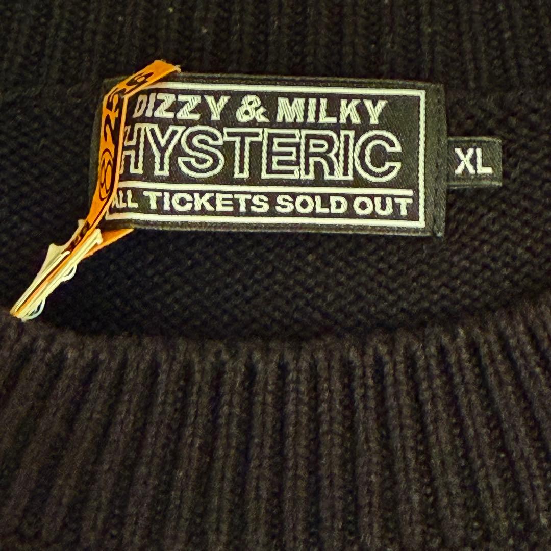 美品XL/人気完売●ヒステリックグラマー メガネ ヒスガール 綿ニット