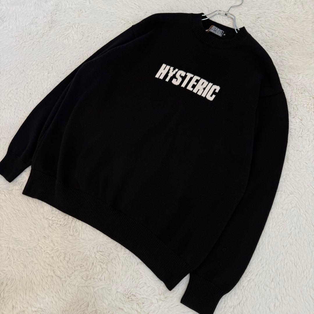 美品XL/人気完売●ヒステリックグラマー メガネ ヒスガール 綿ニット