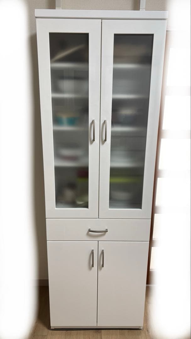 【送料込】ニトリ　食器棚　コパン T 60DB WH キッチン収納