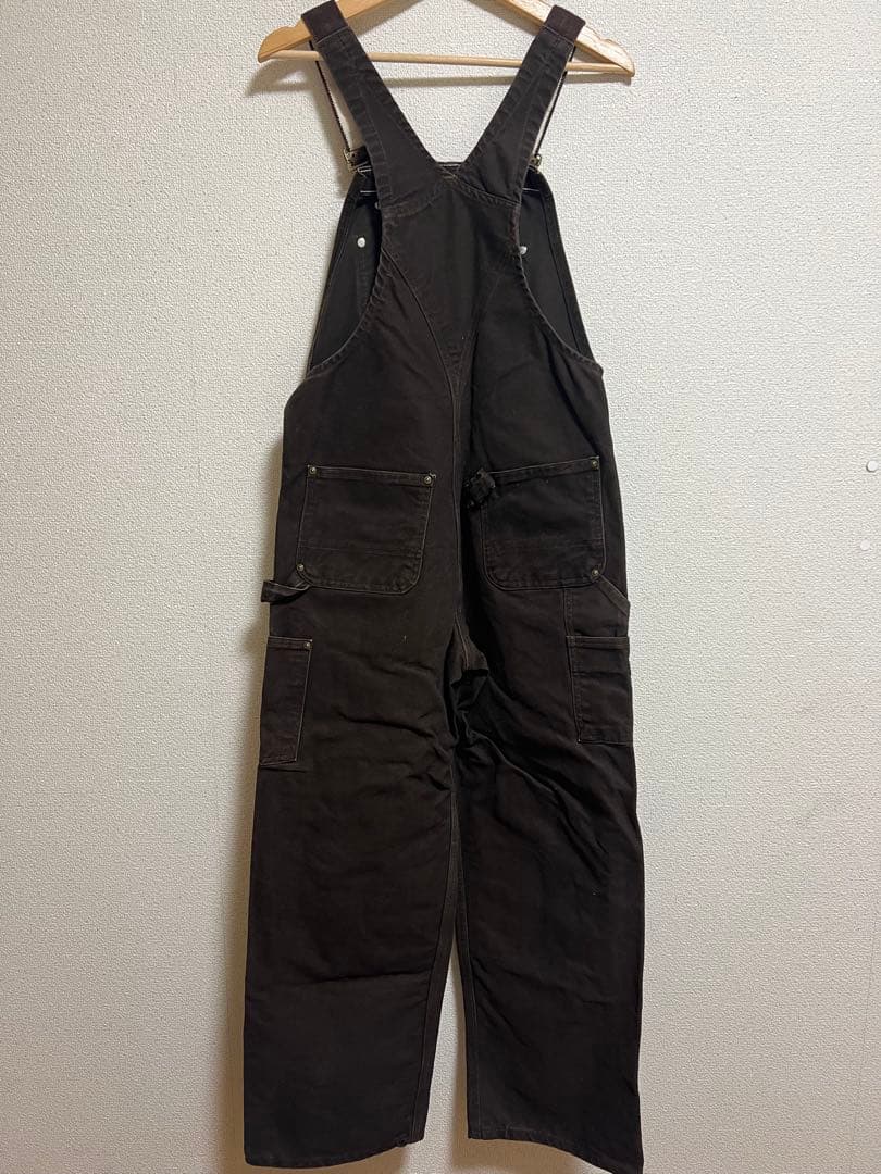 Carhartt ダークブラウン オーバーオール Sサイズ 美品
