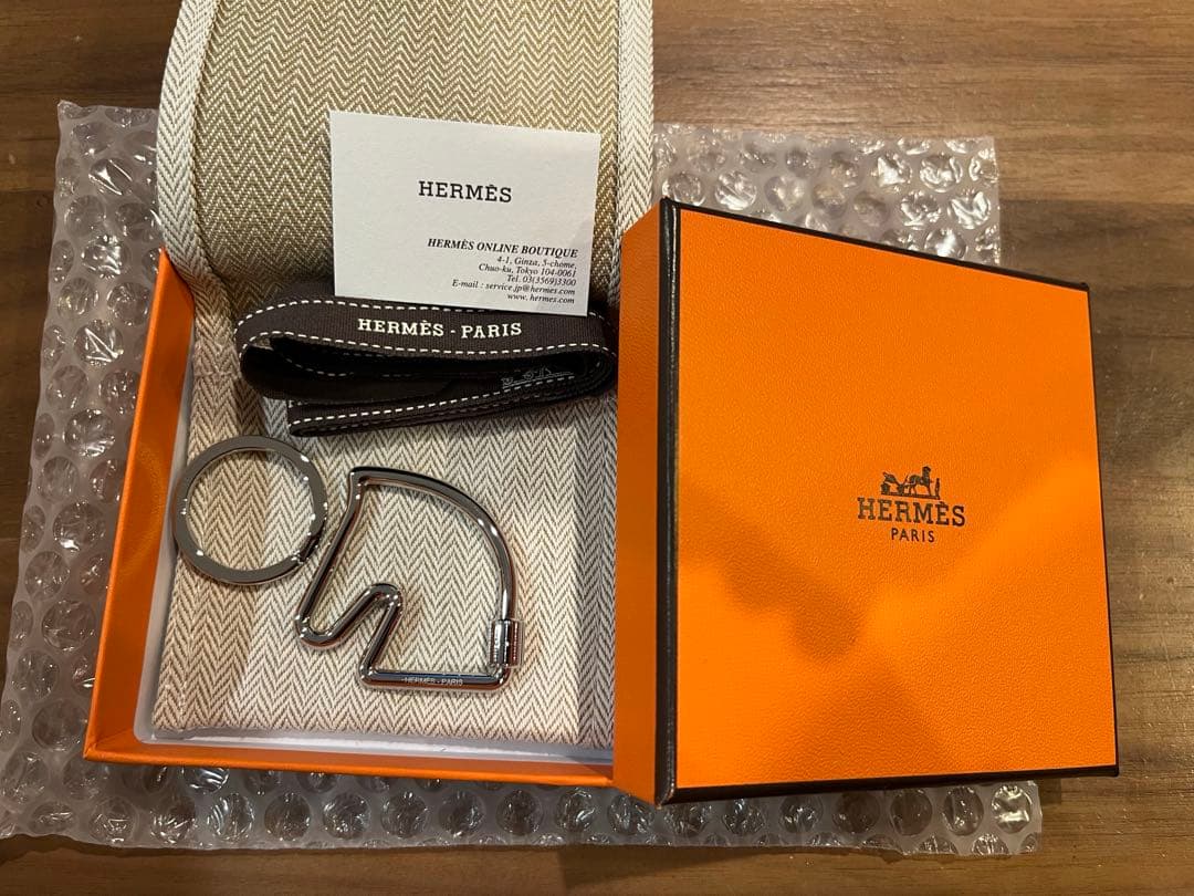 新品　HERMES エルメス　キーホルダー シュヴァル　キーリング　シルバー