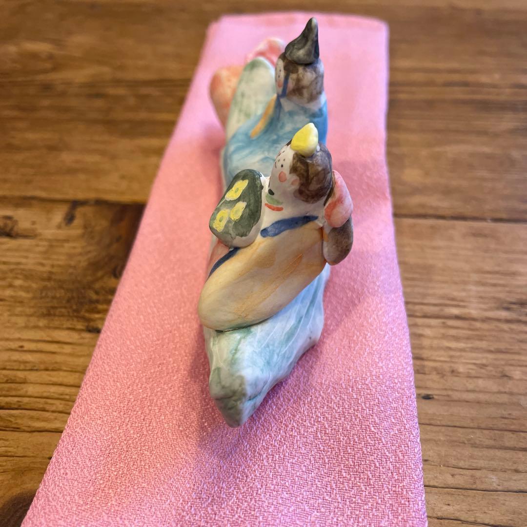 村井陽子さん　チューリップとお雛様　ひなまつり　陶人形