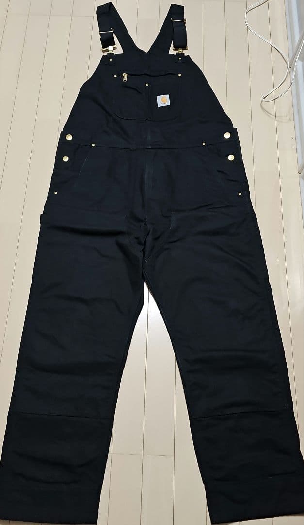 Carhartt カーハート Wニー オーバーオール USA企画 美品 ブラック