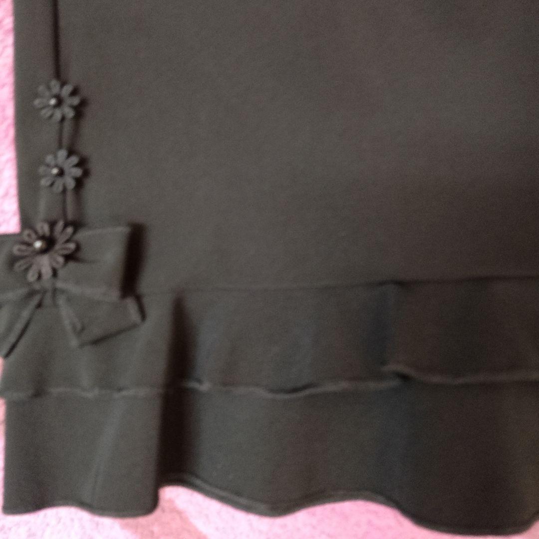 黒サラッとしたフルレングスパンツサイズ40　42