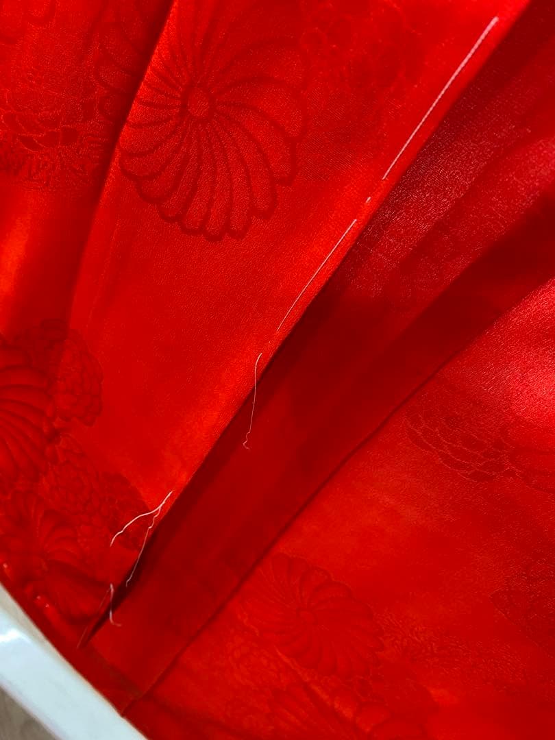 花嫁用　長襦袢　花柄　正絹