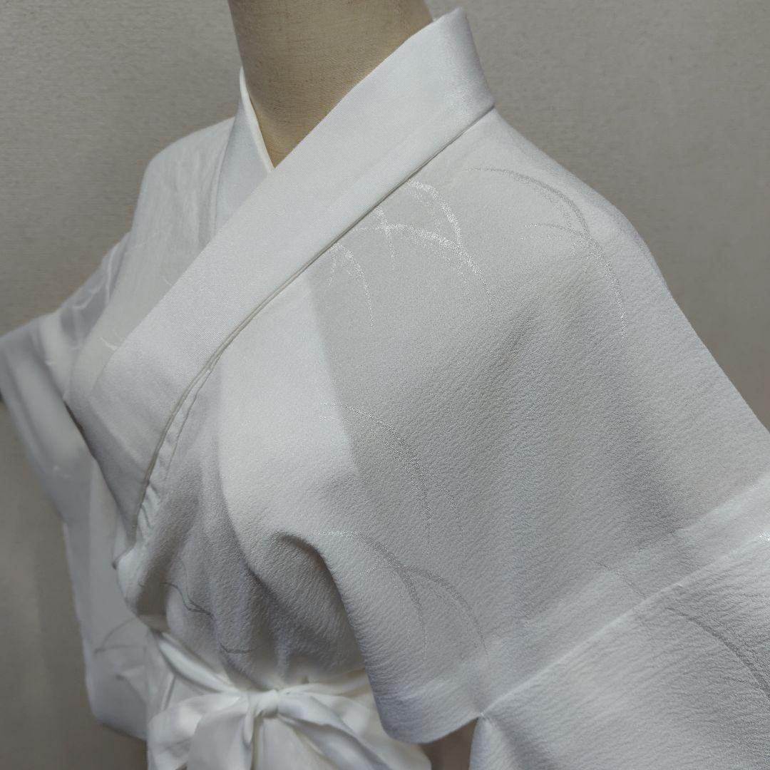 長襦袢　紙人形　単衣　洗える長襦袢　プレタ長襦袢　シルック　衣紋抜き　礼装　美品