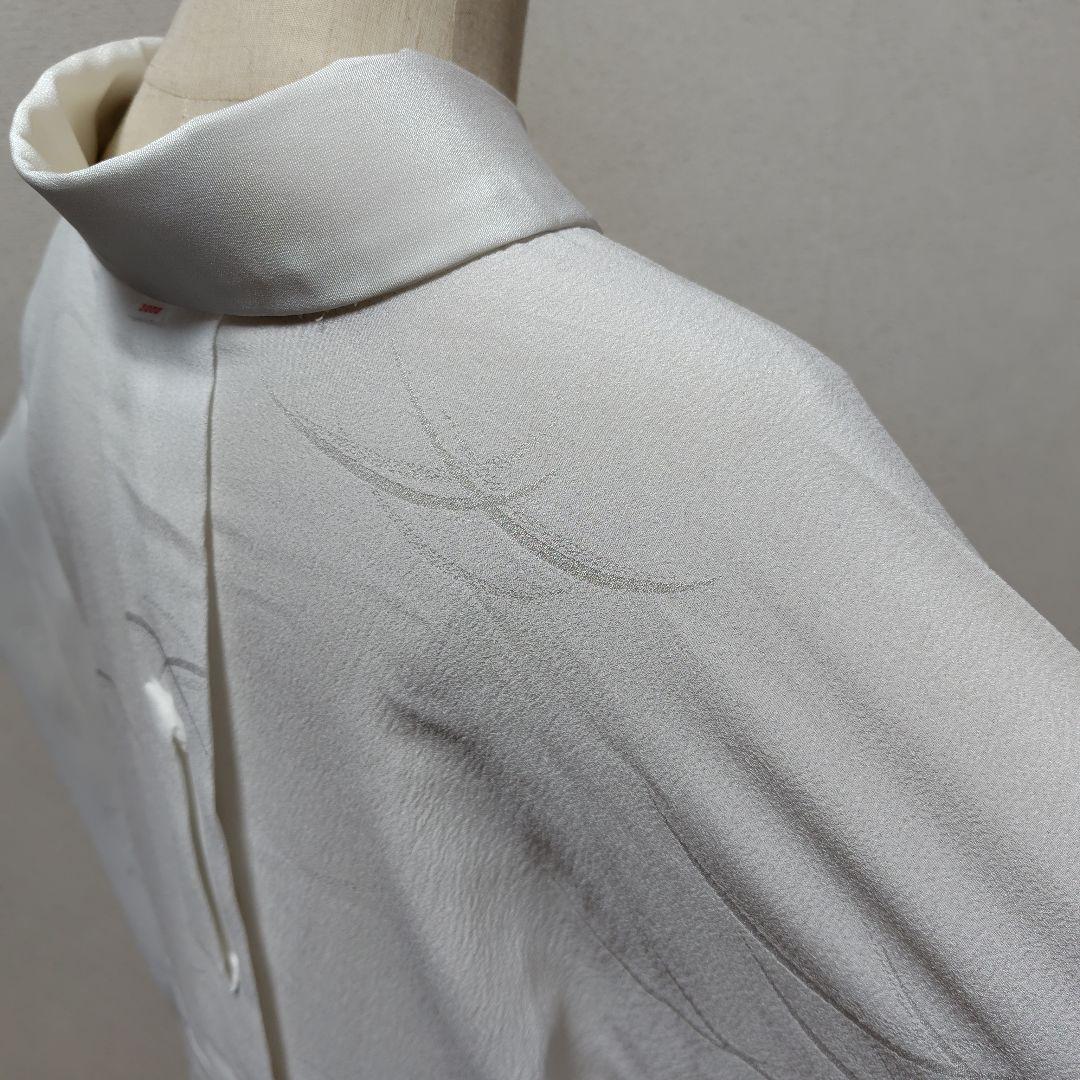 長襦袢　紙人形　単衣　洗える長襦袢　プレタ長襦袢　シルック　衣紋抜き　礼装　美品