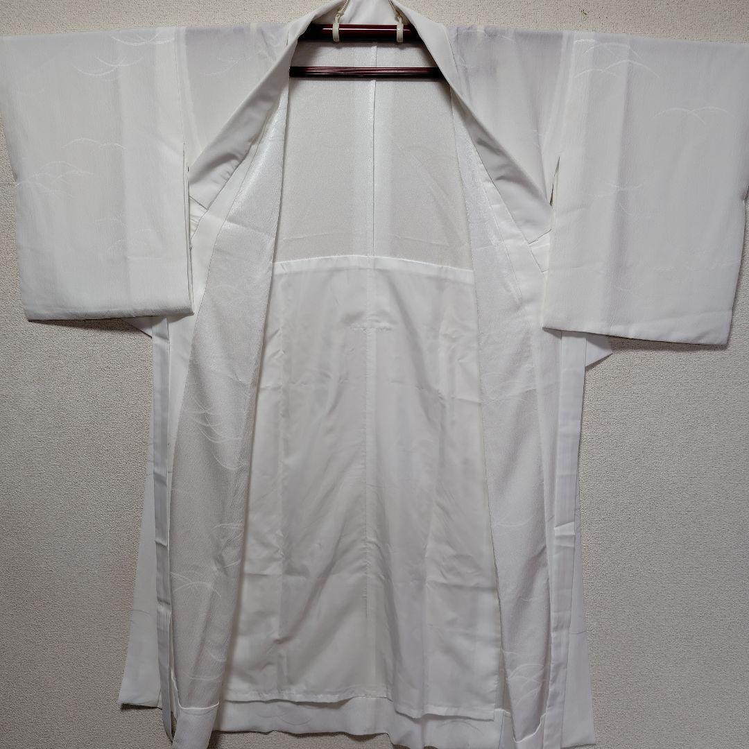長襦袢　紙人形　単衣　洗える長襦袢　プレタ長襦袢　シルック　衣紋抜き　礼装　美品