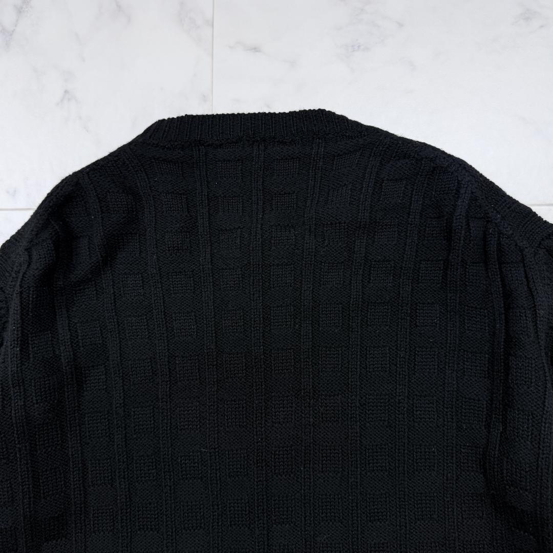 大きいサイズ【美品】アルマーニコレツォーニ ドライバーズ ニット 黒