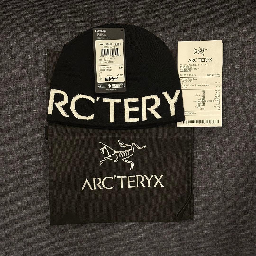【正規品】ARC'TERYX Word Head Toque ブラックニット帽