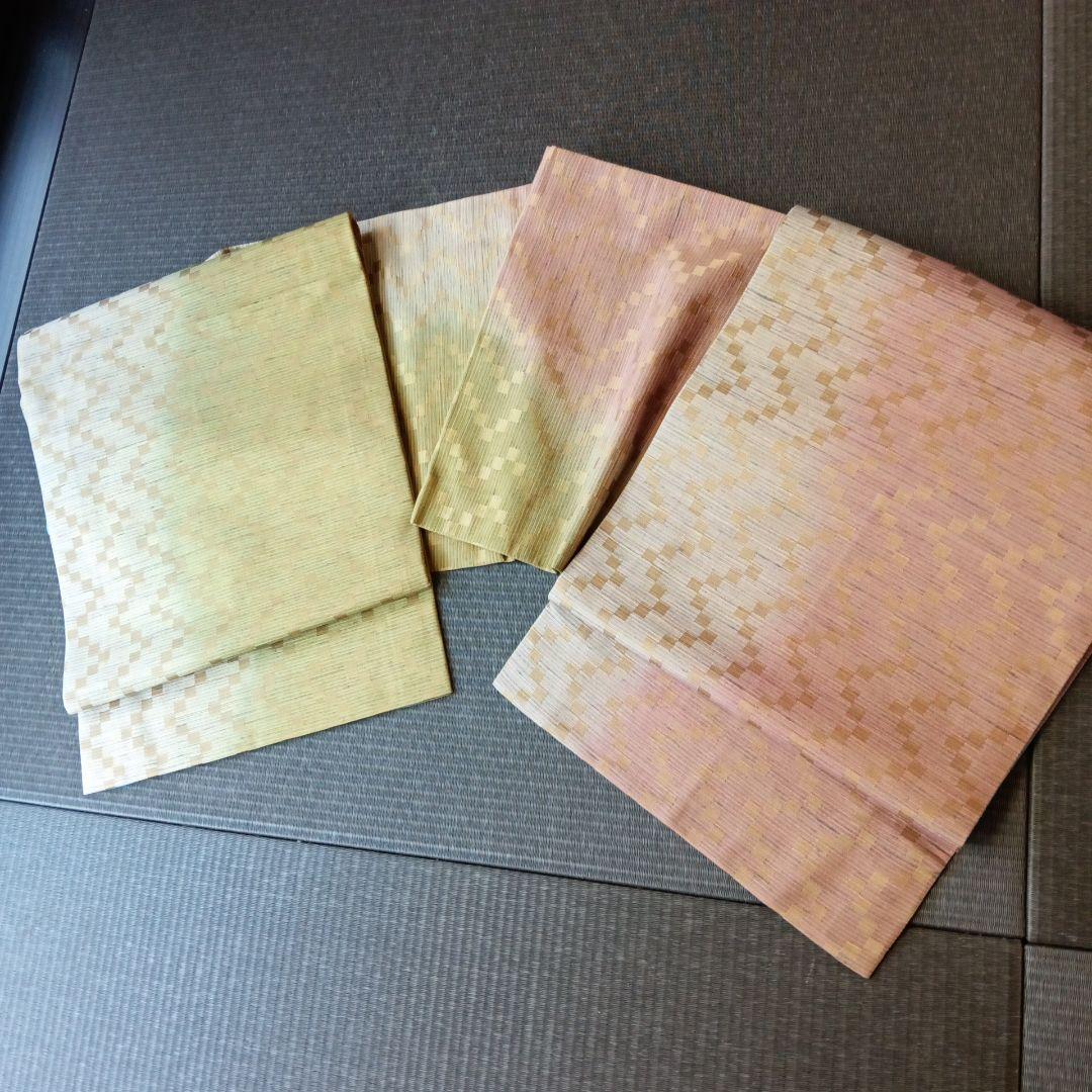 菅原工房 手先二通り　袋帯　霞　リバーシブル　縦縞