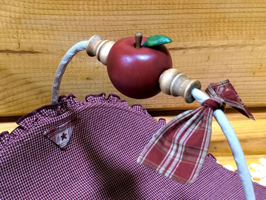 ⭐️アメリカンカントリー雑貨♥サンタさんからの贈り物★ෆまん丸りんごෆバスケット