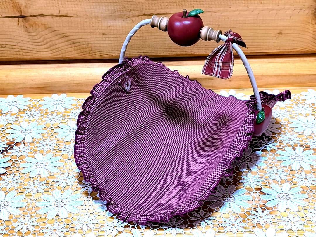 ⭐️アメリカンカントリー雑貨♥サンタさんからの贈り物★ෆまん丸りんごෆバスケット