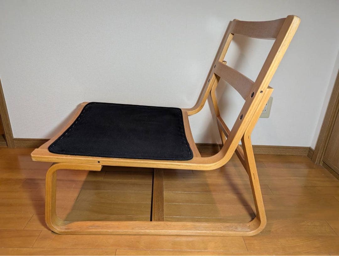 ■送料込■無印良品 リビングでもダイニングでもつかえるソファチェア オーク 椅子