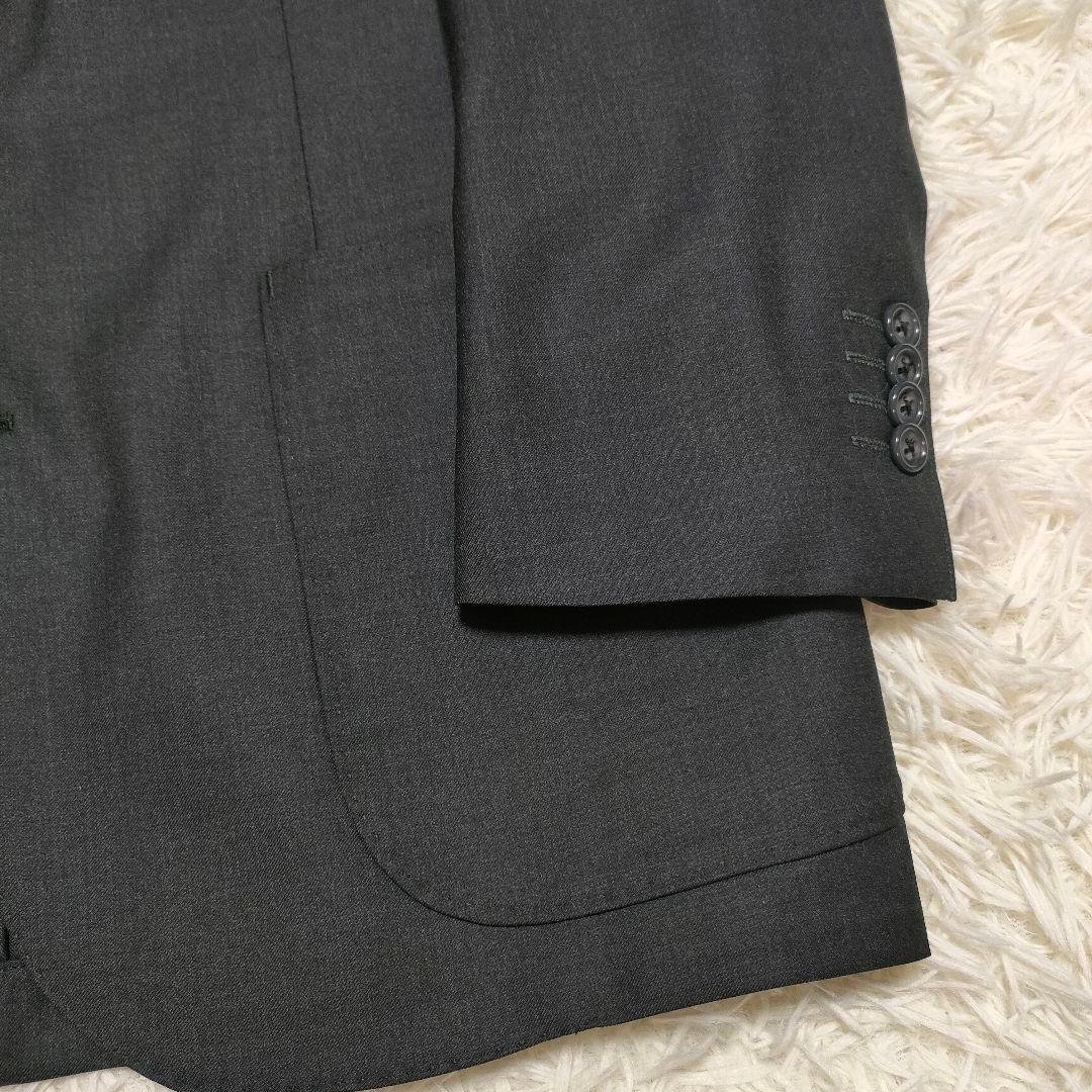 【美品】スーパー150S　カノニコ　スーツ　シングル　段返り　グレー　XL位