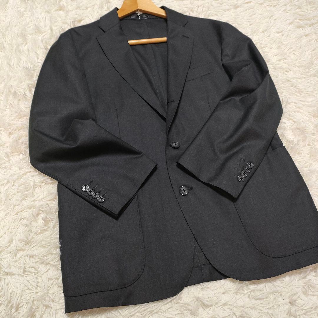 【美品】スーパー150S　カノニコ　スーツ　シングル　段返り　グレー　XL位