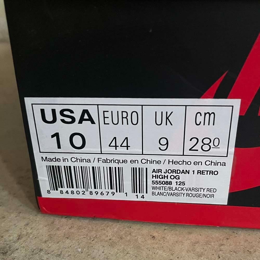 AIR JORDAN 1 RETRO HIGH OG つま黒 2016 28cm