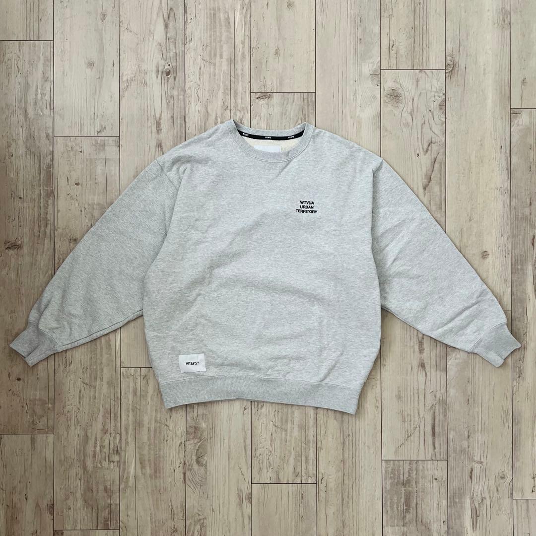 WTAPS スウェット02 WUT SWEATER COTTON グレー