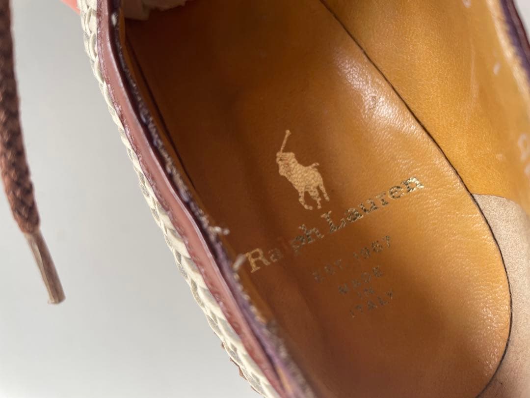 新古品◎伊製　Ralph Lauren ラルフレザーメッシュドレスシューズ 7