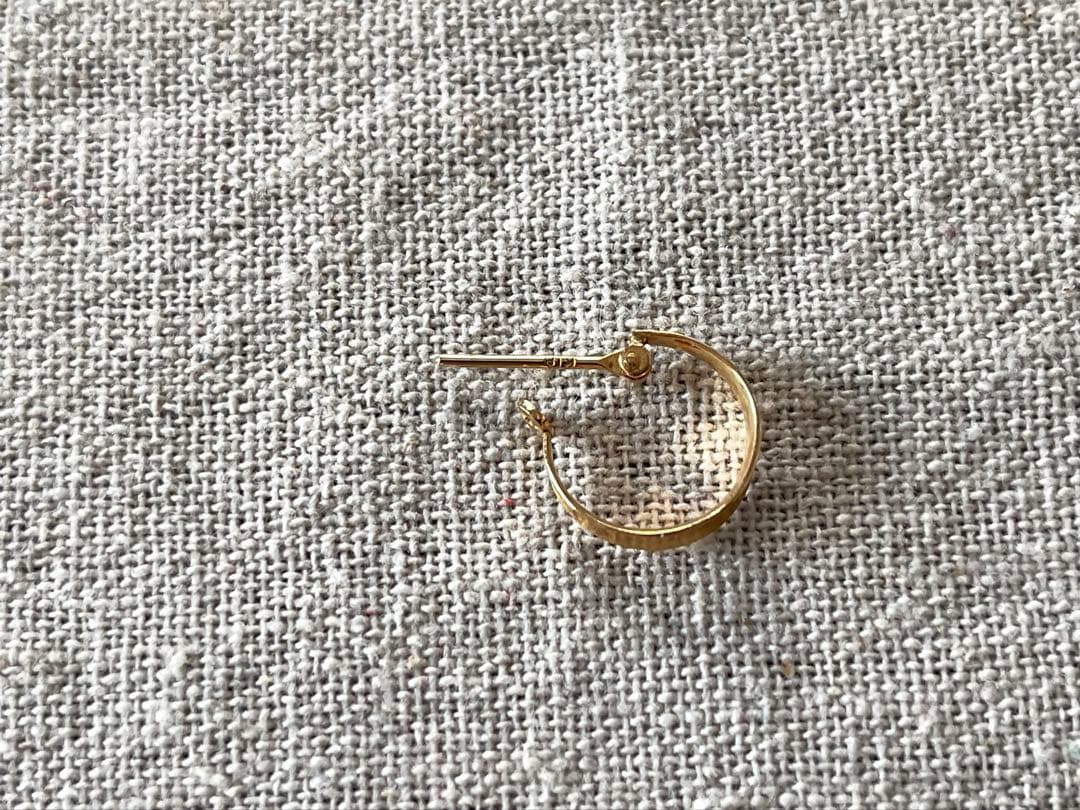 K18 ゴールド フープピアス 片耳用