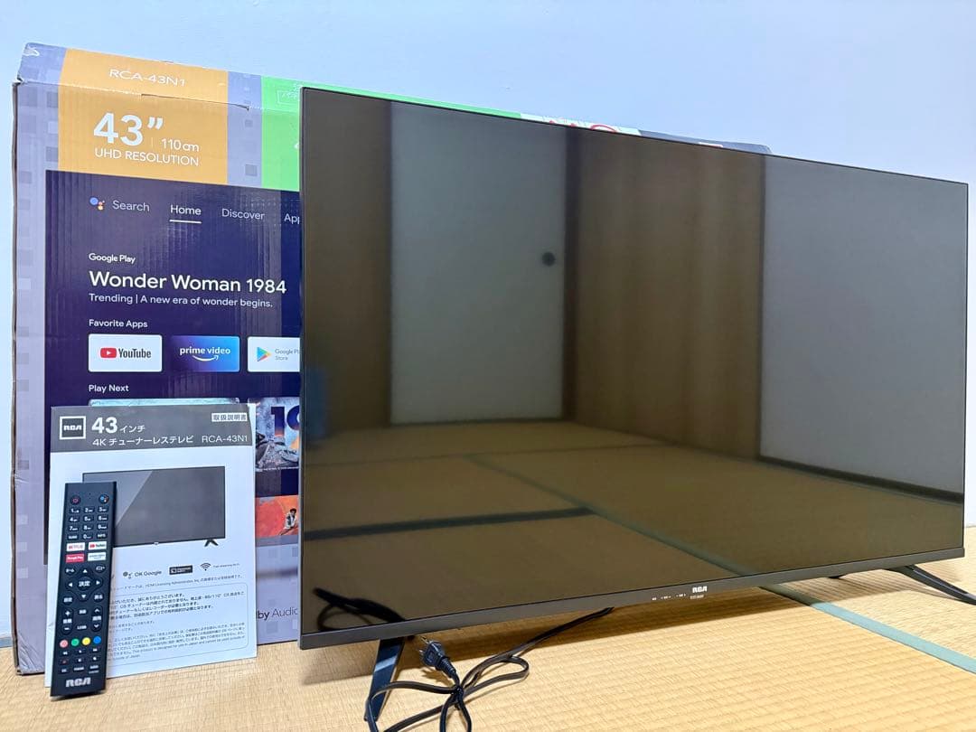 【美品】43㌅大画面！4K対応チューナーレスTV