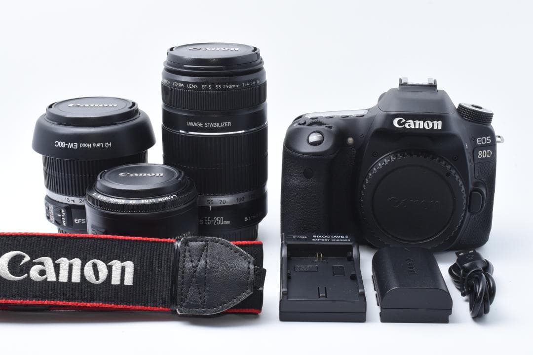 ★美品★ Canon EOS 80D トリプルレンズセット