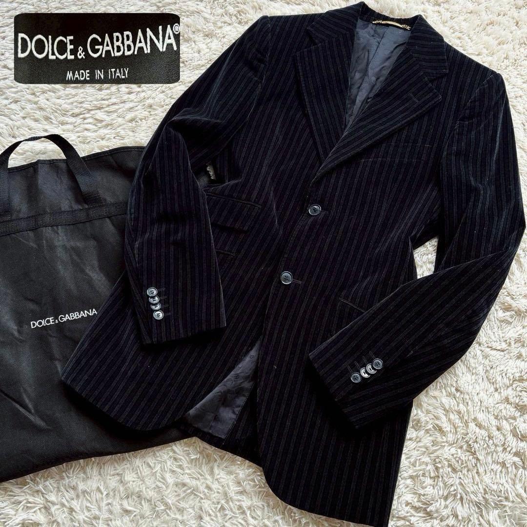 DOLCE&GABBANA ドルガバ ベロア生地 2B テーラードジャケット