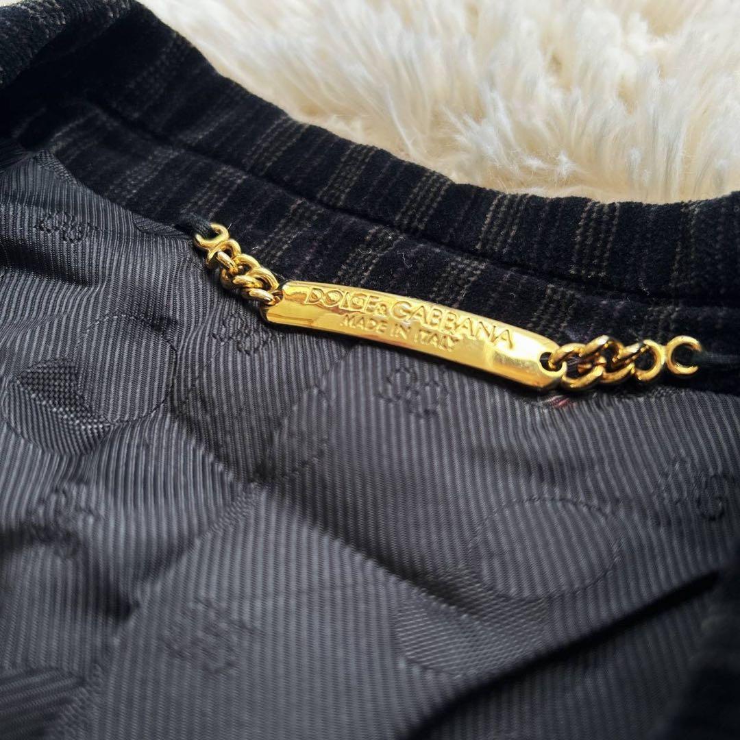 DOLCE&GABBANA ドルガバ ベロア生地 2B テーラードジャケット