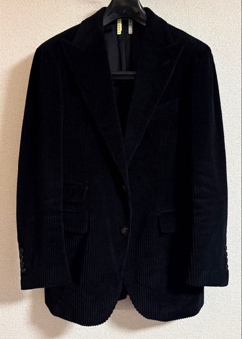TAGLIATORE コーデュロイジャケット 黒 ピークドラペル