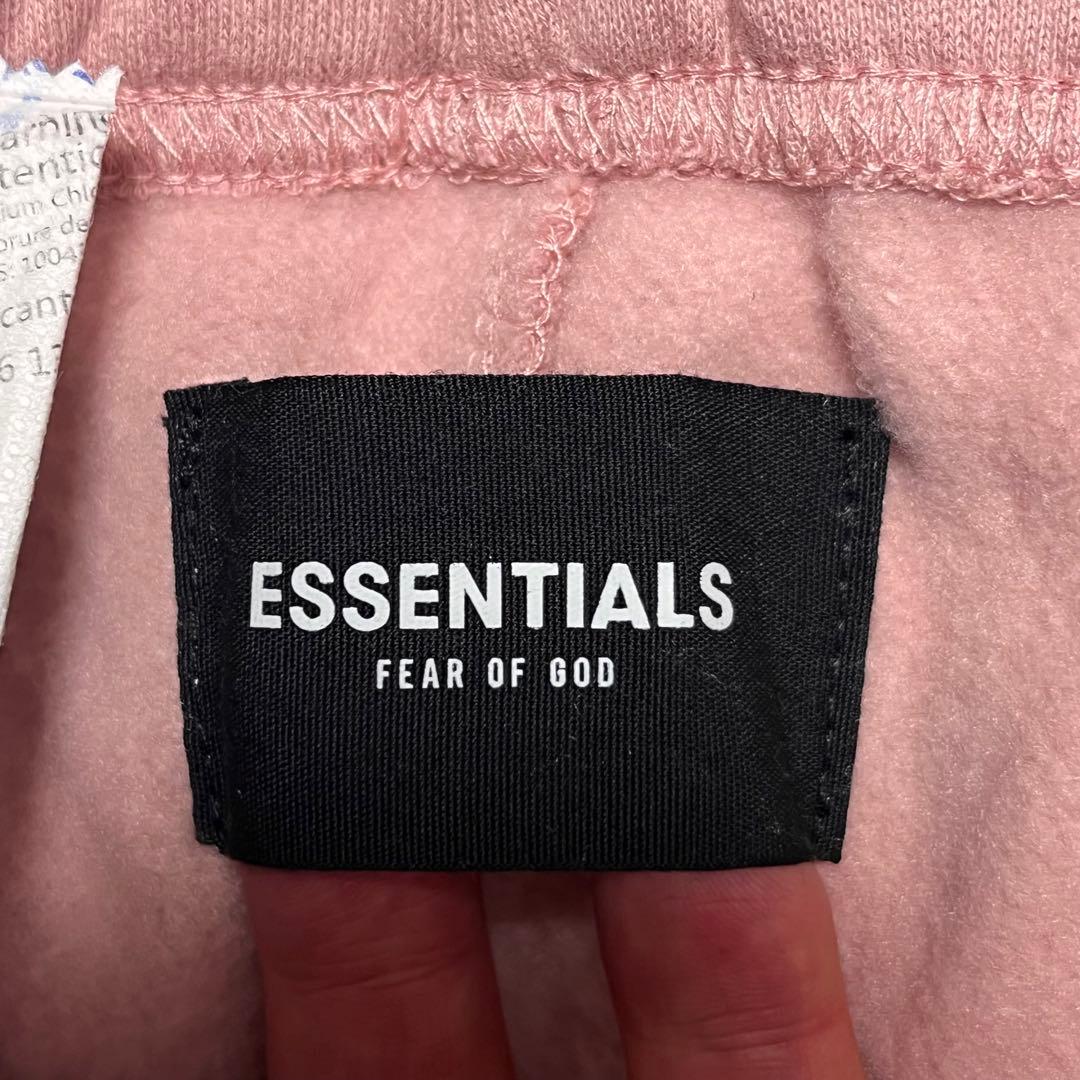 fog essentials スウェットパンツ反射フォント　ピンク裏起毛