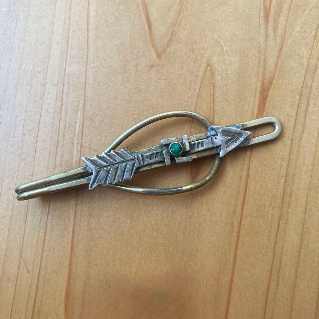 30s 40s navajo ナバホ 卍 ネクタイピン クリップ　ターコイズ