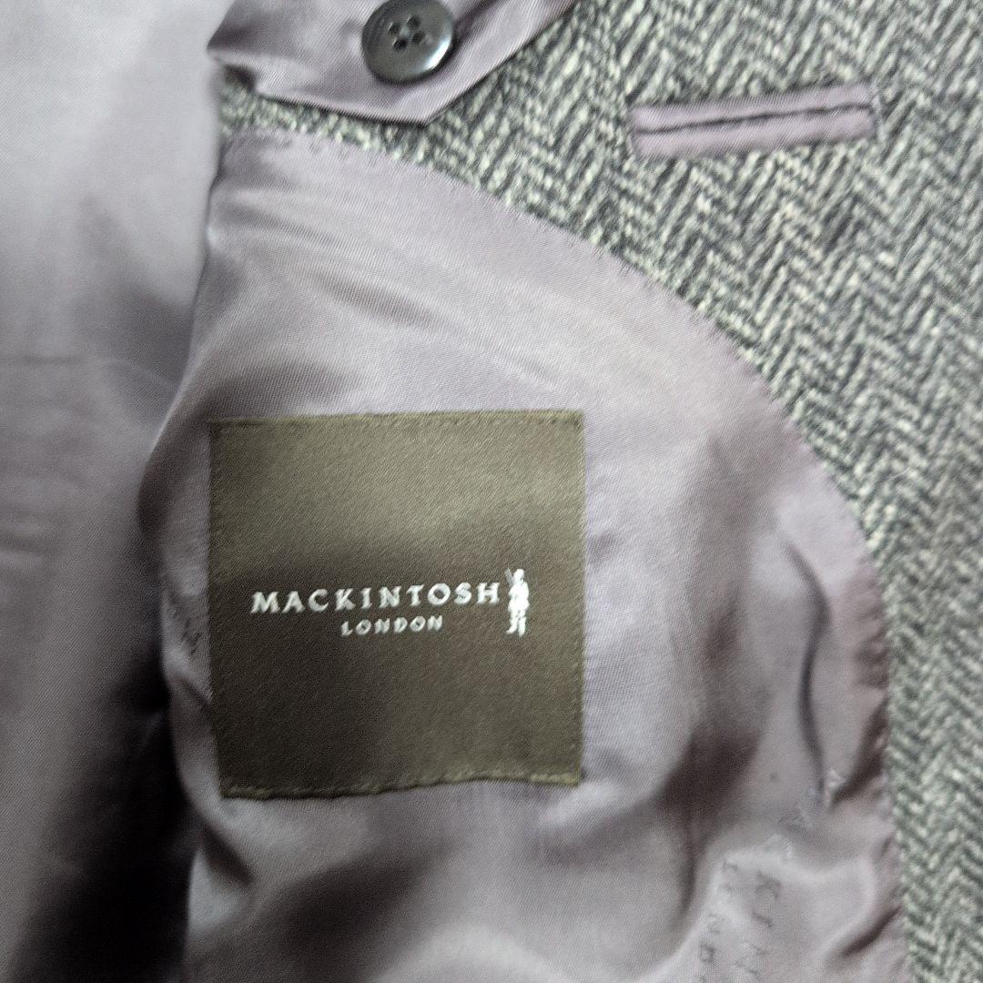 MACKINTOSH ヘリンボーン ビジネスジャケット グレー