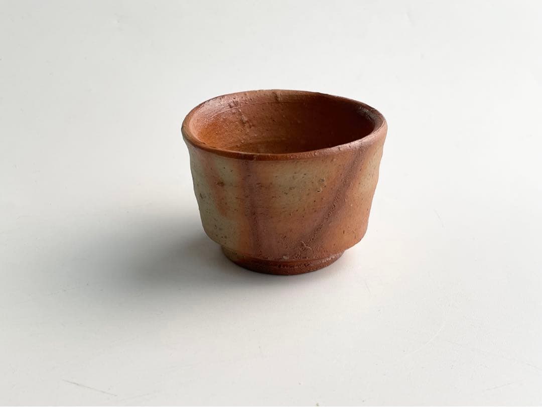 陶芸家　金重素山　備前　緋襷　盃　共箱　円山窯　金重陶陽