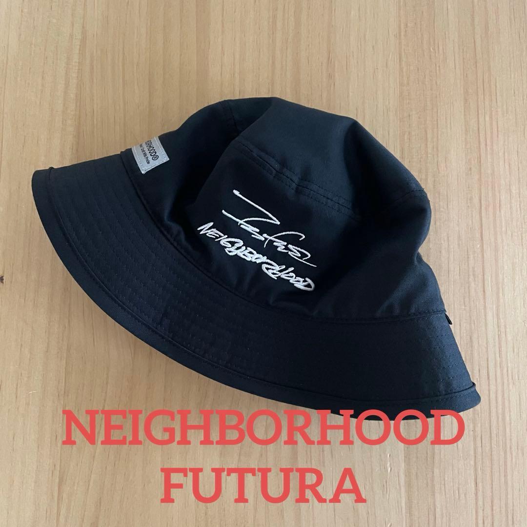 [美品]NEIGHBORHOOD FUTURA BACKET HAT 黒ブラック