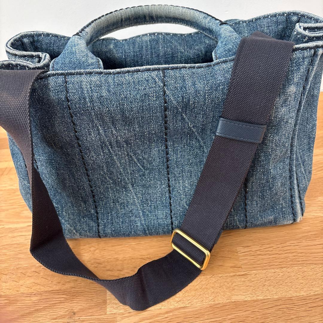 【Ring】プラダ　カナパ　ハンドバッグ　ショルダー　デニム