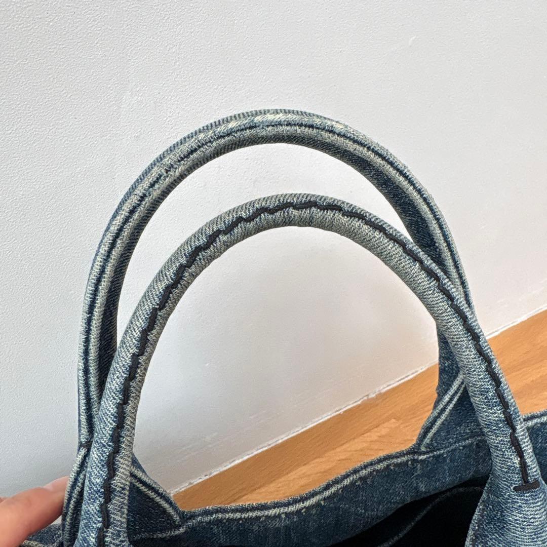 【Ring】プラダ　カナパ　ハンドバッグ　ショルダー　デニム