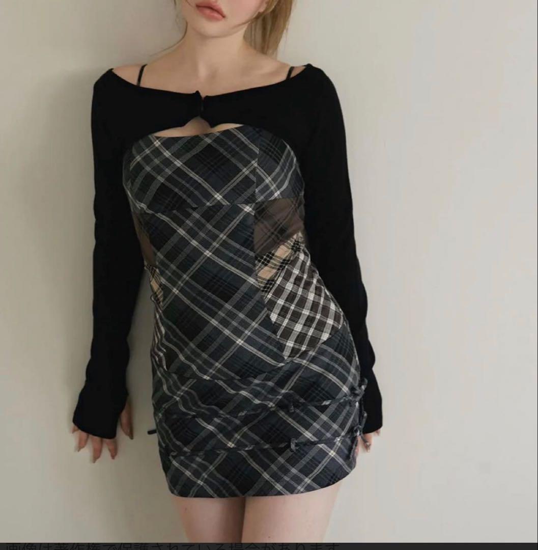 andmary Aine set mini dress グレー　Mサイズ