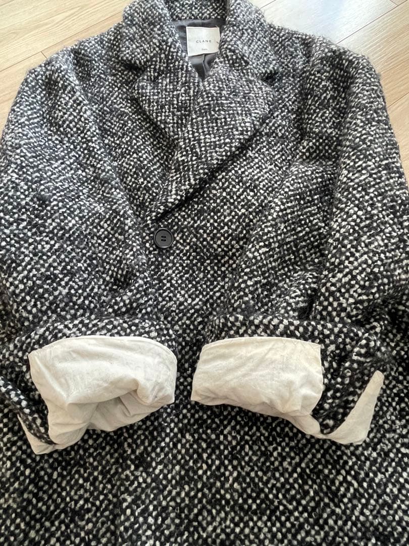 CLANE テーラードジャケット ブラック・ホワイト