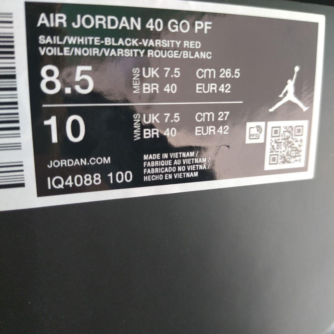 新品未使用　エア　ジョーダン４０　GO ＰＦ シカゴ 26.5cm